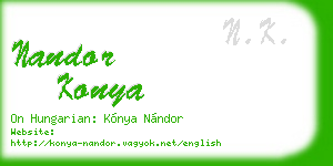 nandor konya business card