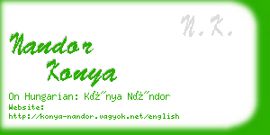 nandor konya business card